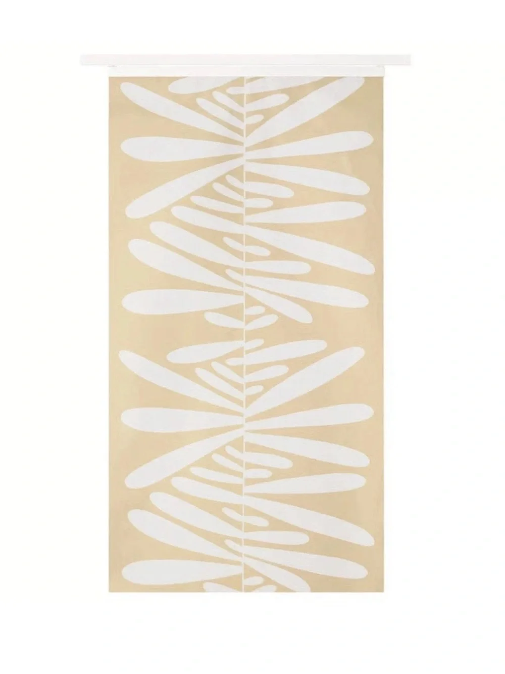 Set of 2 - Ikea RONNVARMAL Panel Curtain Blind Beige/White Leaves 24